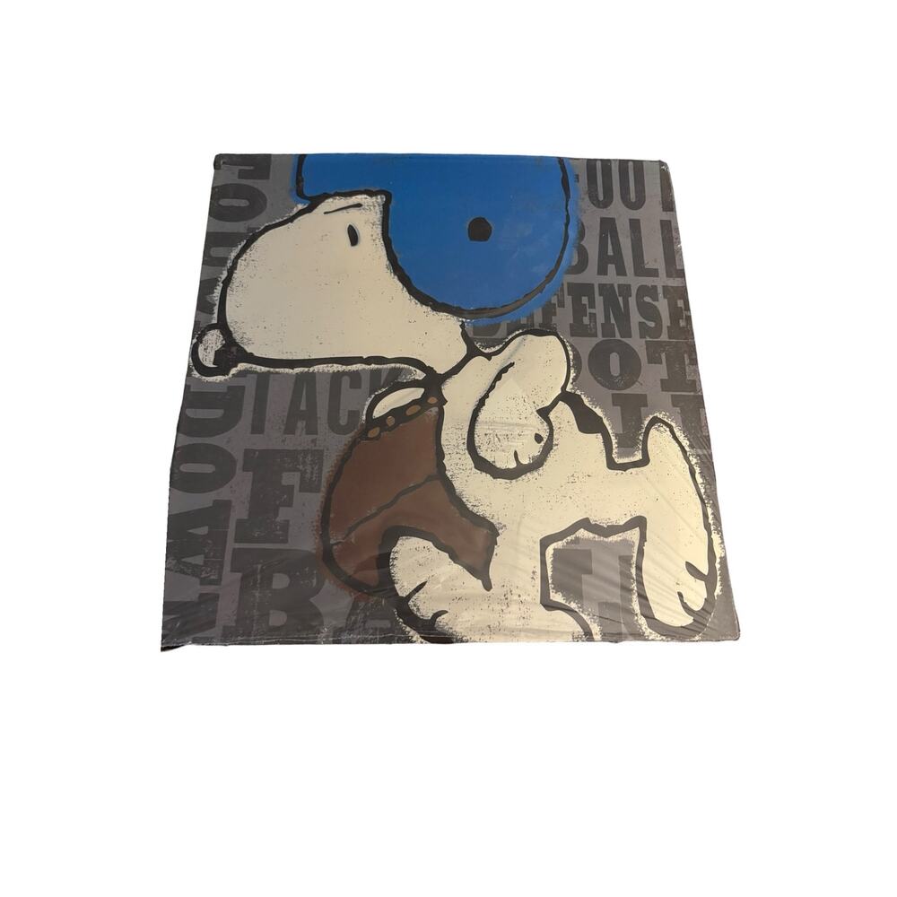 Snoopy Football Player Metal Sign